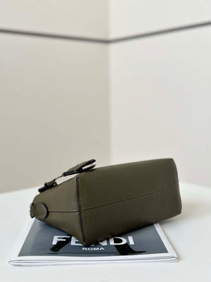 Fendi 8BS098 By The Way Selleria Mini Dark Green Selleria mini-bag with 156 hand-sewn stitches 8668s - Default Title - View 3