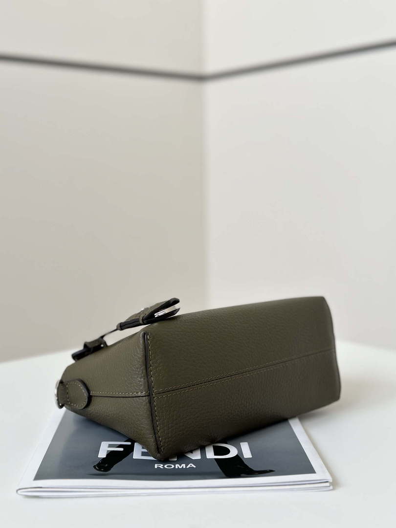 Fendi 8BS098 By The Way Selleria Mini Dark Green Selleria mini-bag with 156 hand-sewn stitches 8668s