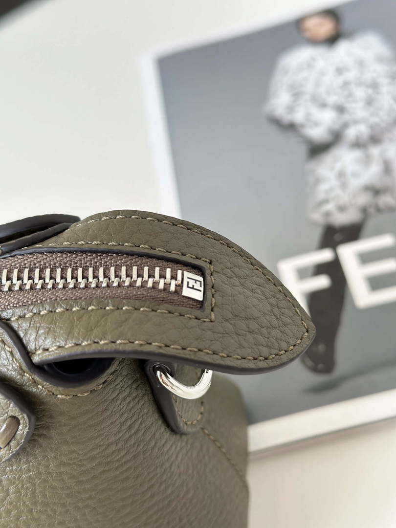 Fendi 8BS098 By The Way Selleria Mini Dark Green Selleria mini-bag with 156 hand-sewn stitches 8668s