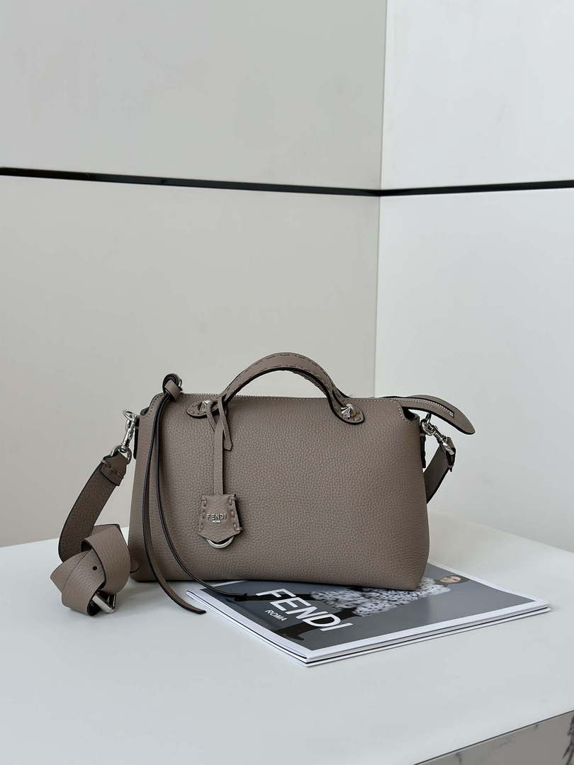 Fendi 8BS098 By The Way Selleria Mini Gray Selleria mini-bag with 156 hand-sewn stitches 8668s