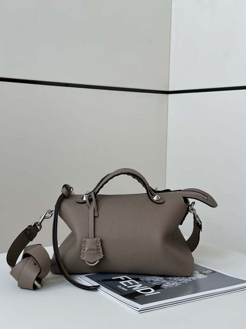 Fendi 8BS098 By The Way Selleria Mini Gray Selleria mini-bag with 156 hand-sewn stitches 8668s