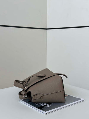Fendi 8BS098 By The Way Selleria Mini Gray Selleria mini-bag with 156 hand-sewn stitches 8668s - Default Title - View 3