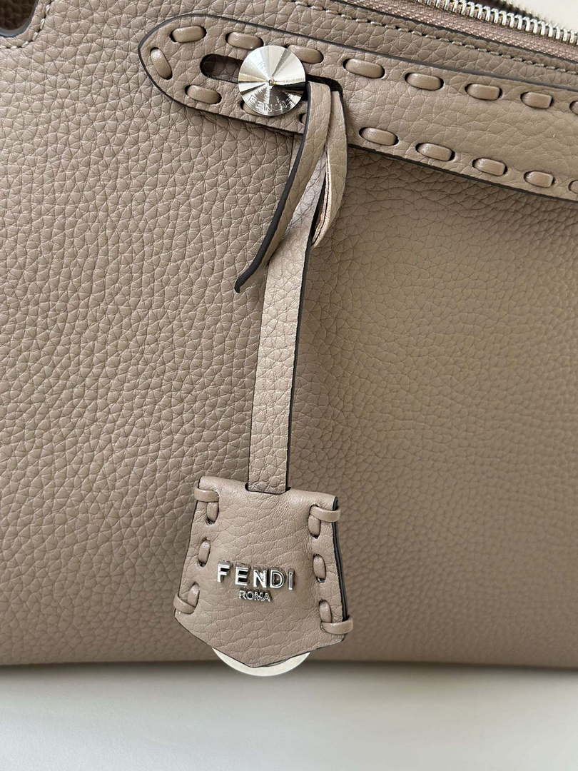Fendi 8BS098 By The Way Selleria Mini Gray Selleria mini-bag with 156 hand-sewn stitches 8668s