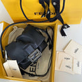 Fendi 8BS105ABVEF0K7E Mamma Baguette Small Black nappa leather mini bag 8677 - Default Title - View 1