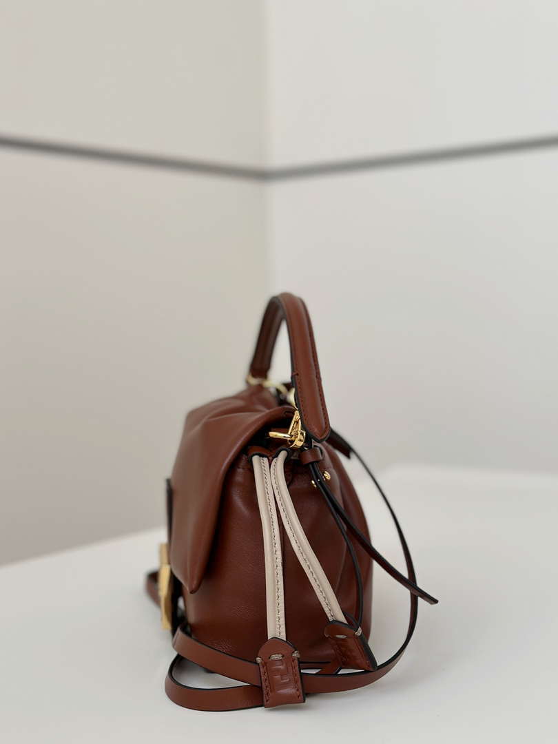 Fendi 8BS105ABVEF0K7E Mamma Baguette Small Brown nappa leather mini bag 8677