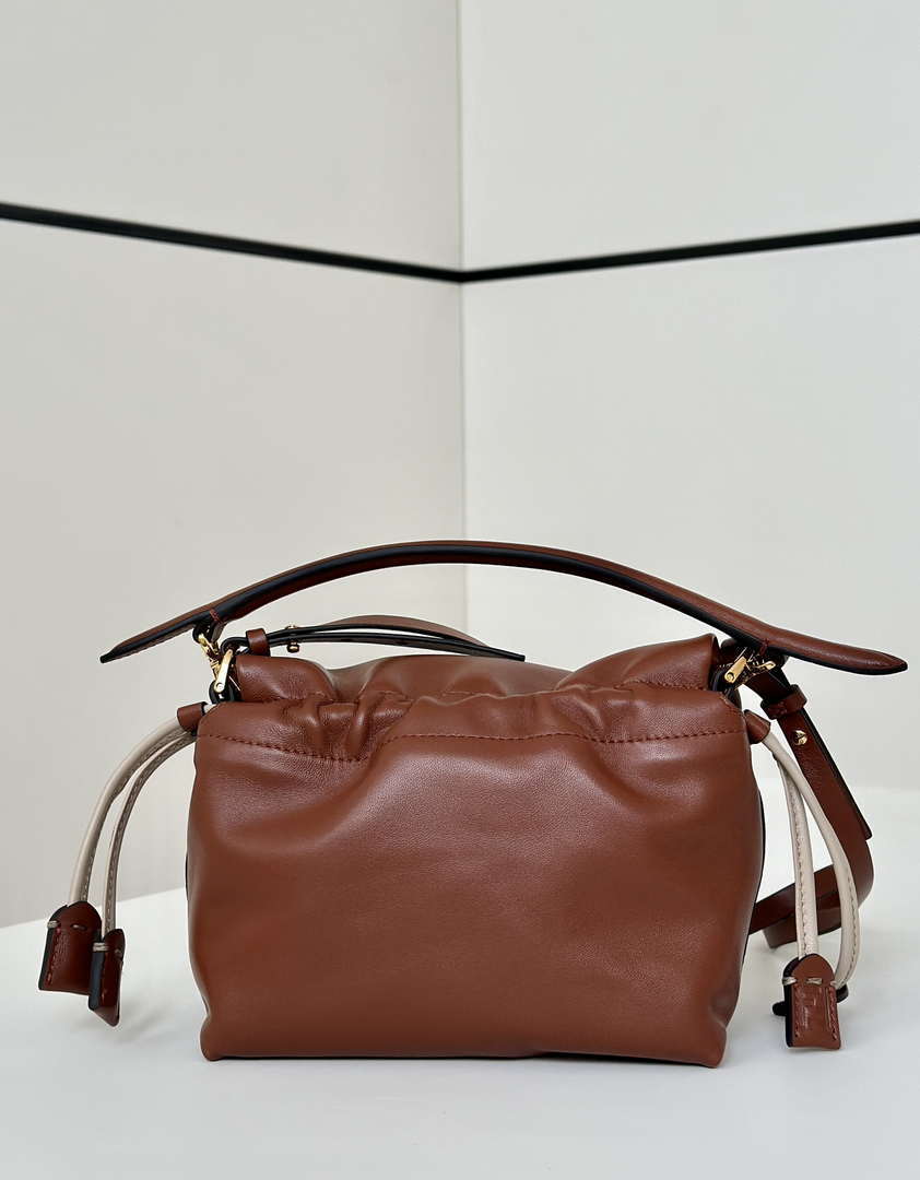 Fendi 8BS105ABVEF0K7E Mamma Baguette Small Brown nappa leather mini bag 8677 - Default Title - View 3