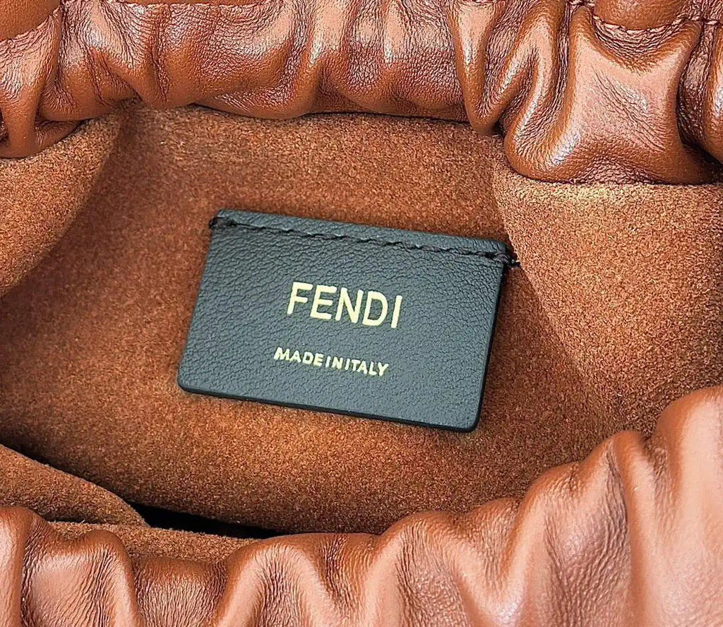 Fendi 8BS105ABVEF0K7E Mamma Baguette Small Brown nappa leather bag 8677S
