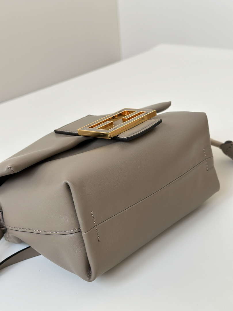 Fendi 8BS105ABVEF0K7E Mamma Baguette Small Dove Green nappa leather mini bag 8677