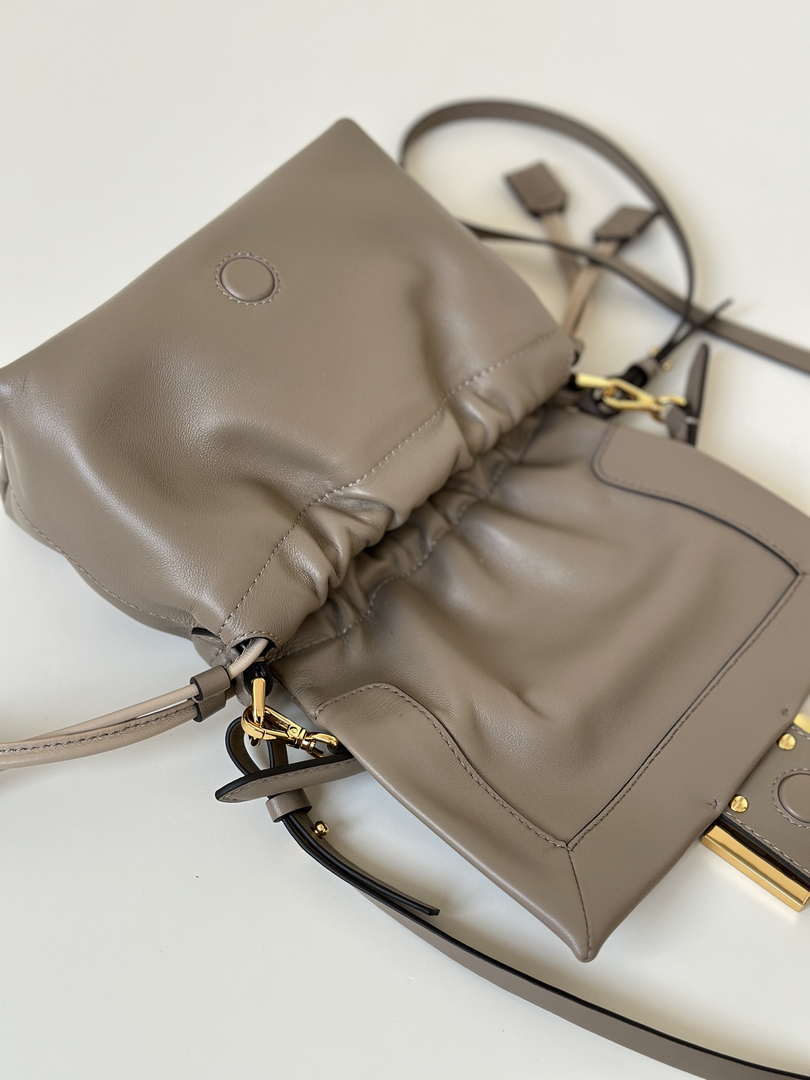 Fendi 8BS105ABVEF0K7E Mamma Baguette Small Dove Green nappa leather mini bag 8677