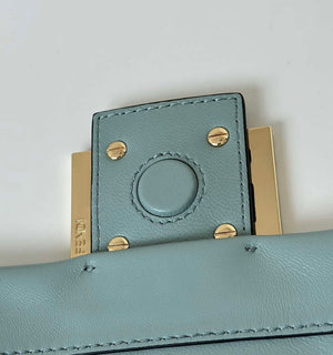 Fendi 8BS105ABVEF0K7E Mamma Baguette Small Matcha green nappa leather mini bag 8677 - Default Title - View 6