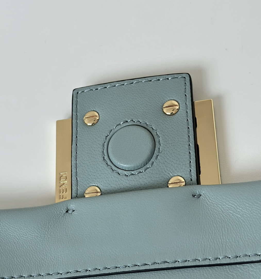 Fendi 8BS105ABVEF0K7E Mamma Baguette Small Matcha green nappa leather mini bag 8677