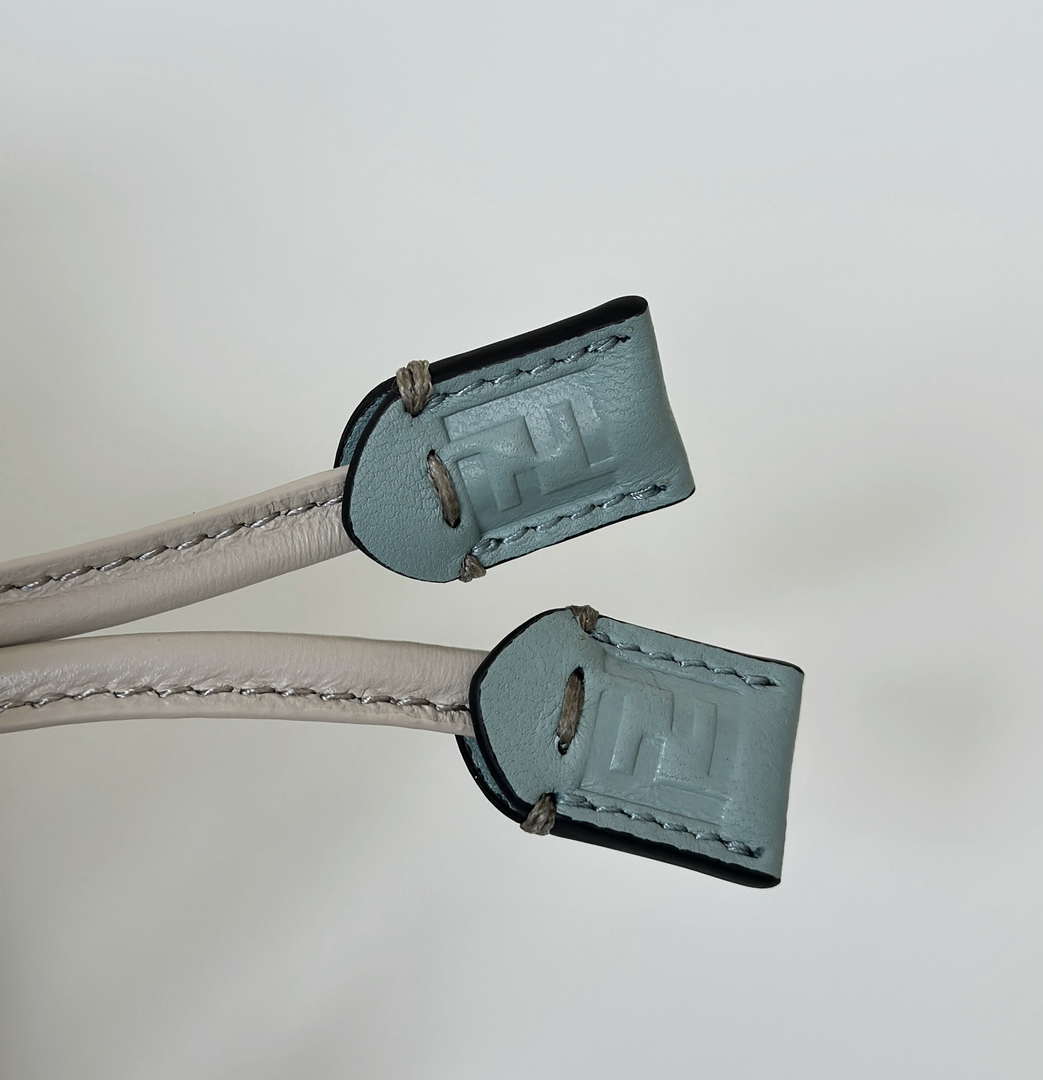 Fendi 8BS105ABVEF0K7E Mamma Baguette Small Matcha green nappa leather mini bag 8677 - Default Title - View 7