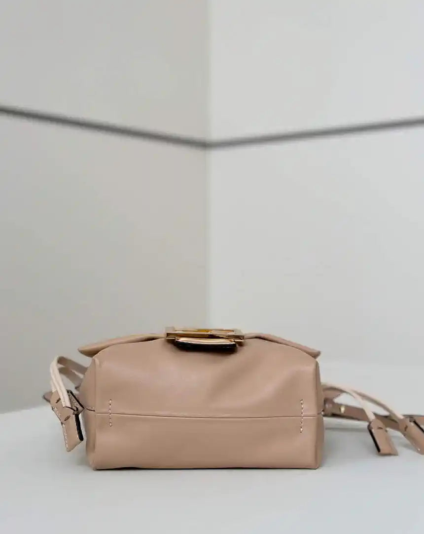 Fendi 8BS105ABVEF0K7E Mamma Baguette Small Pink nappa leather bag 8677S