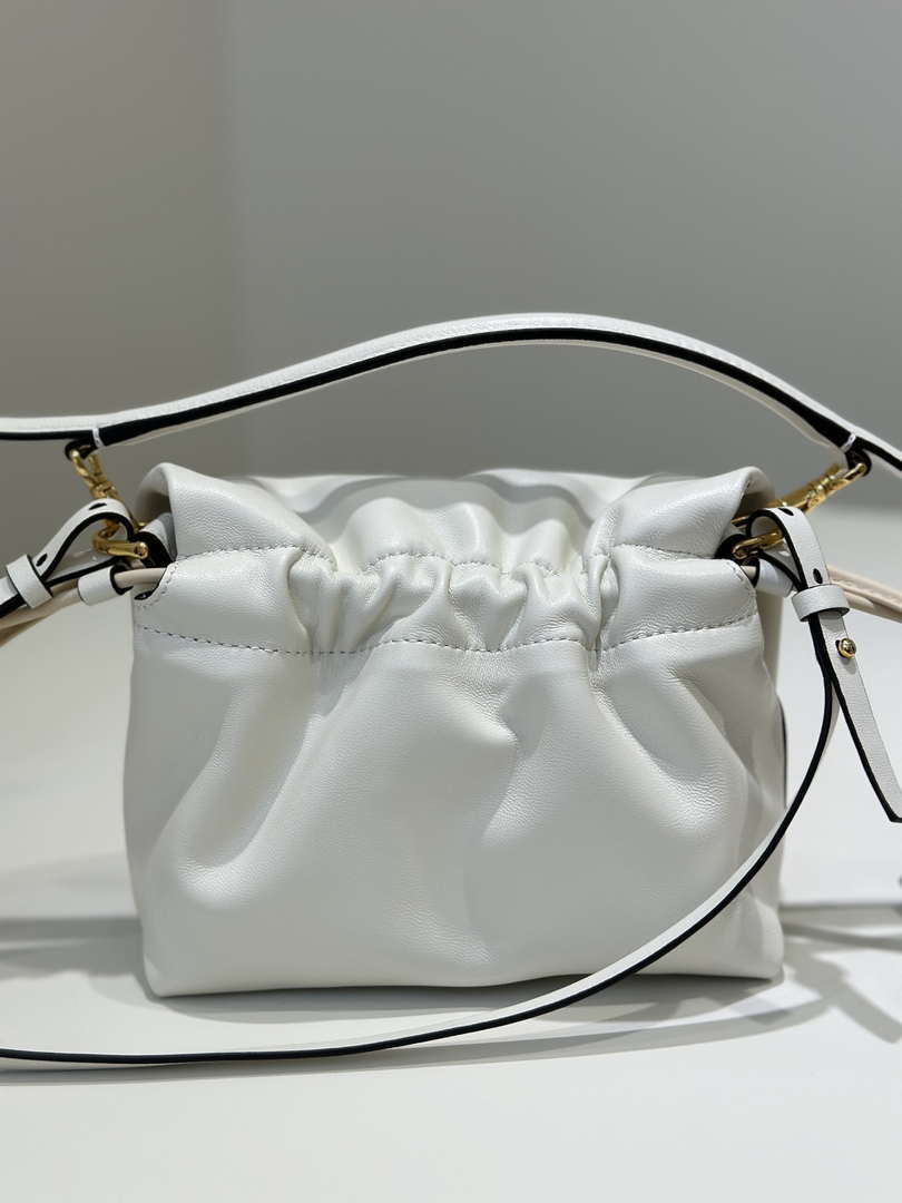 Fendi 8BS105ABVEF0K7E Mamma Baguette Small White nappa leather bag 8677S - Default Title - View 2