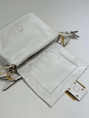 Fendi 8BS105ABVEF0K7E Mamma Baguette Small White nappa leather bag 8677S - Default Title - View 9