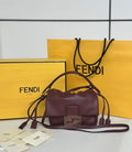 Fendi 8BS105ABVEF0K7E Mamma Baguette Small Wine Red nappa leather bag 8677S