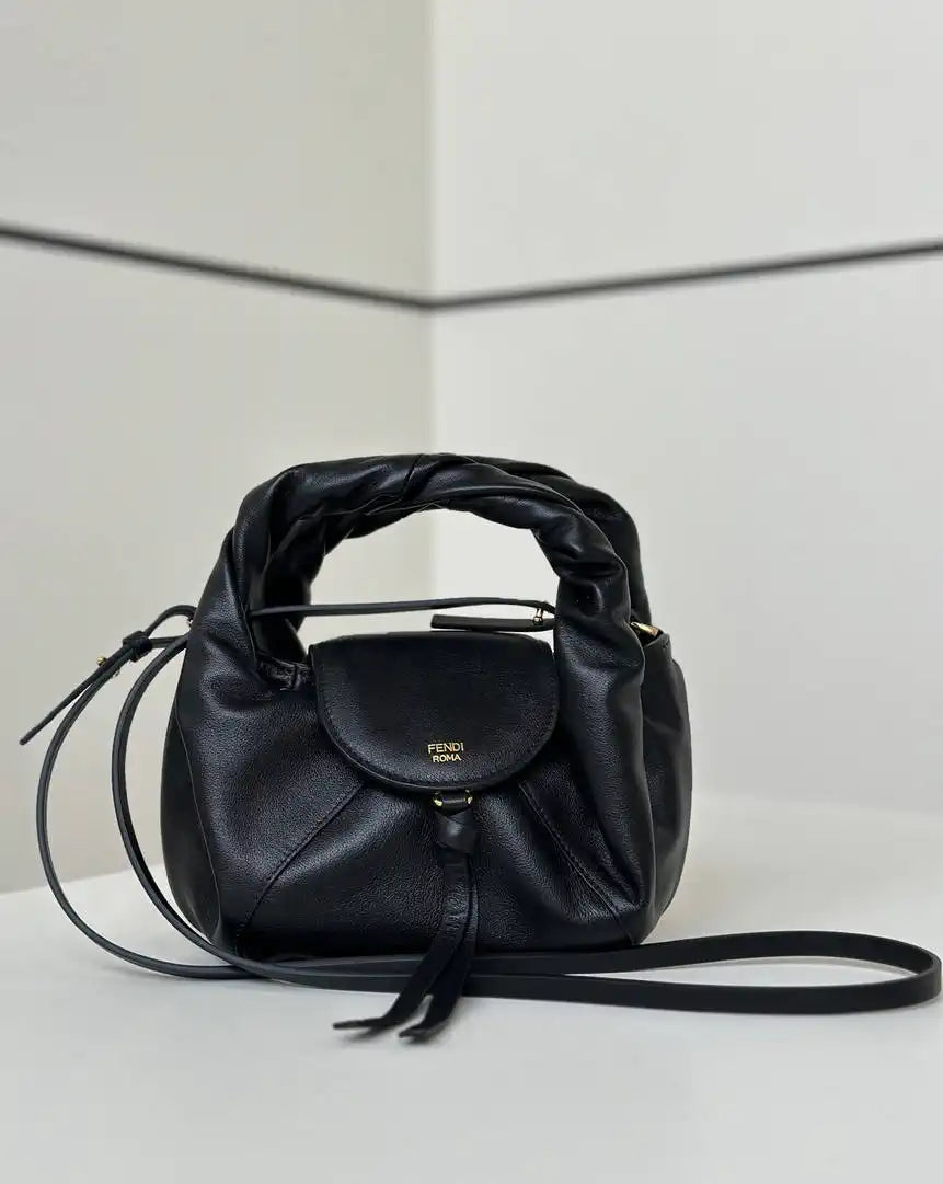 Fendi 8BS110 Fendi Spy Mini Black leather mini-bag