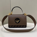 Fendi 8BT284 Kan I F Leather Bag Brown - Default Title - View 1