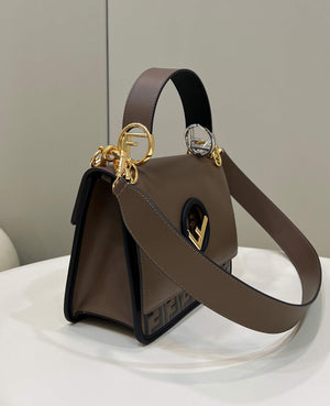 Fendi 8BT284 Kan I F Leather Bag Brown - Default Title - View 3