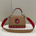 Fendi 8BT284 Kan I F Leather Bag Apricot Red - Default Title - View 1