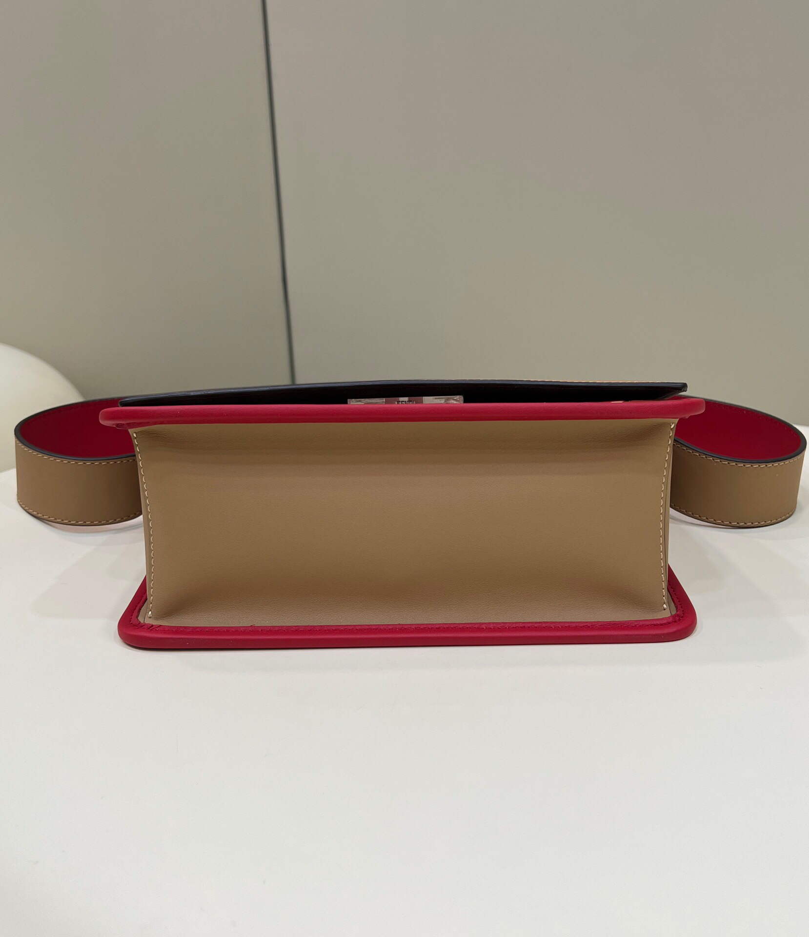 Fendi 8BT284 Kan I F Leather Bag Apricot Red - Default Title - View 3