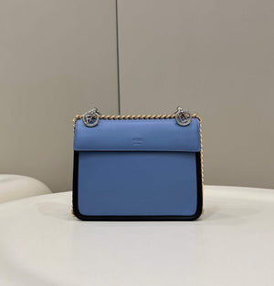 Fendi 8BT286 Kan I F Small Leather Mini Bag Blue - Default Title - View 2