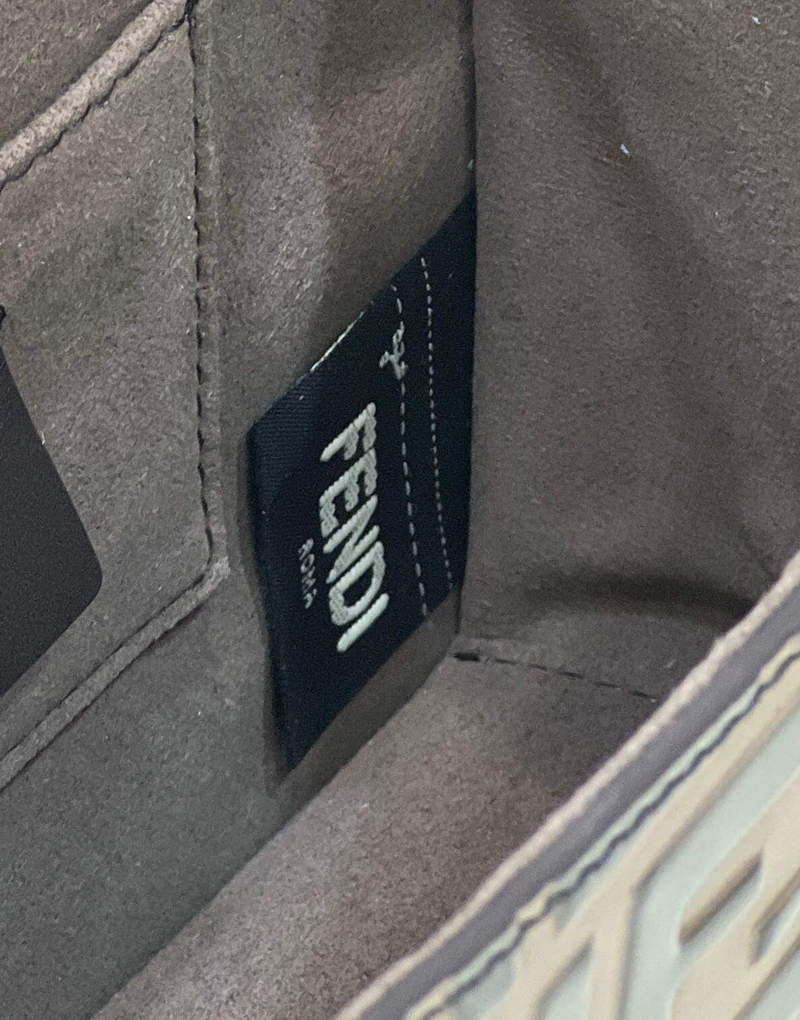 Fendi 8BT286 Kan I F Small Leather Mini Bag Blue