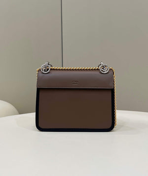 Fendi 8BT286 Kan I F Small Leather Mini Bag Brown - Default Title - View 2