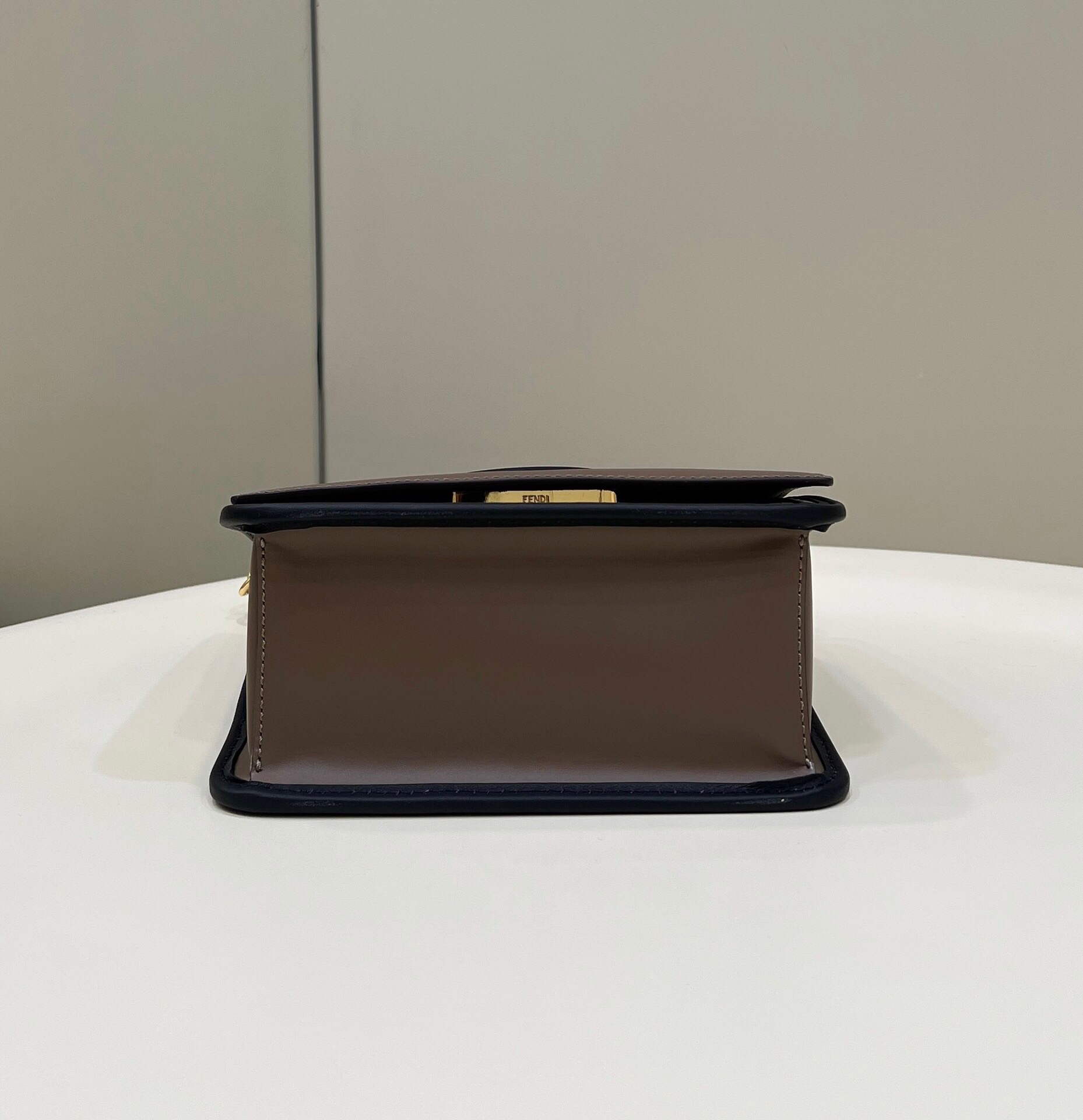 Fendi 8BT286 Kan I F Small Leather Mini Bag Brown - Default Title - View 3
