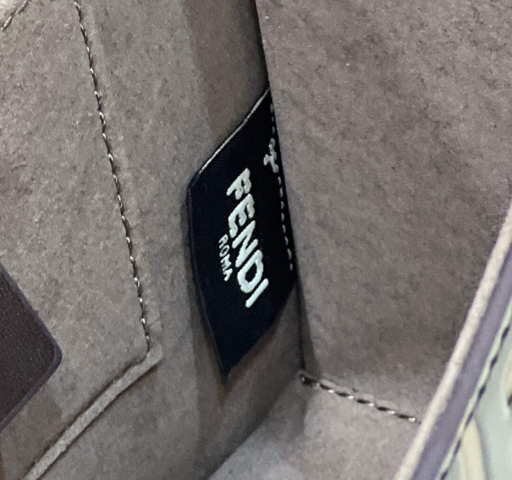 Fendi 8BT286 Kan I F Small Leather Mini Bag Brown
