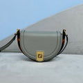 Fendi 8BT346 Moonlight Shoulder Gray Leather Bag - Voguebags