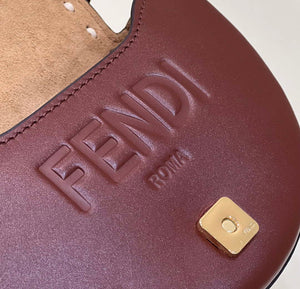 Fendi 8BT346 Moonlight Shoulder Saddle Leather Wine Red - Default Title - View 6