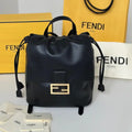 Fendi 8BZ057 Backpack Black leather backpack