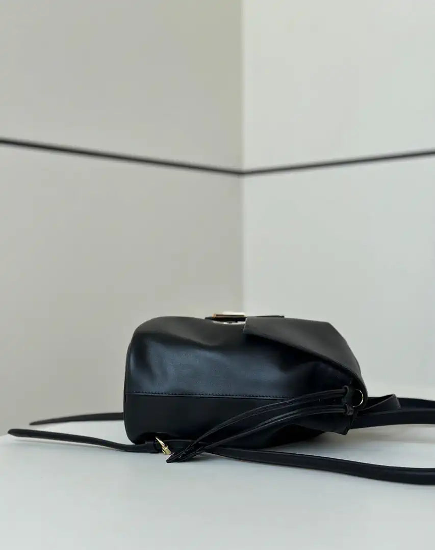 Fendi 8BZ057 Backpack Black leather backpack
