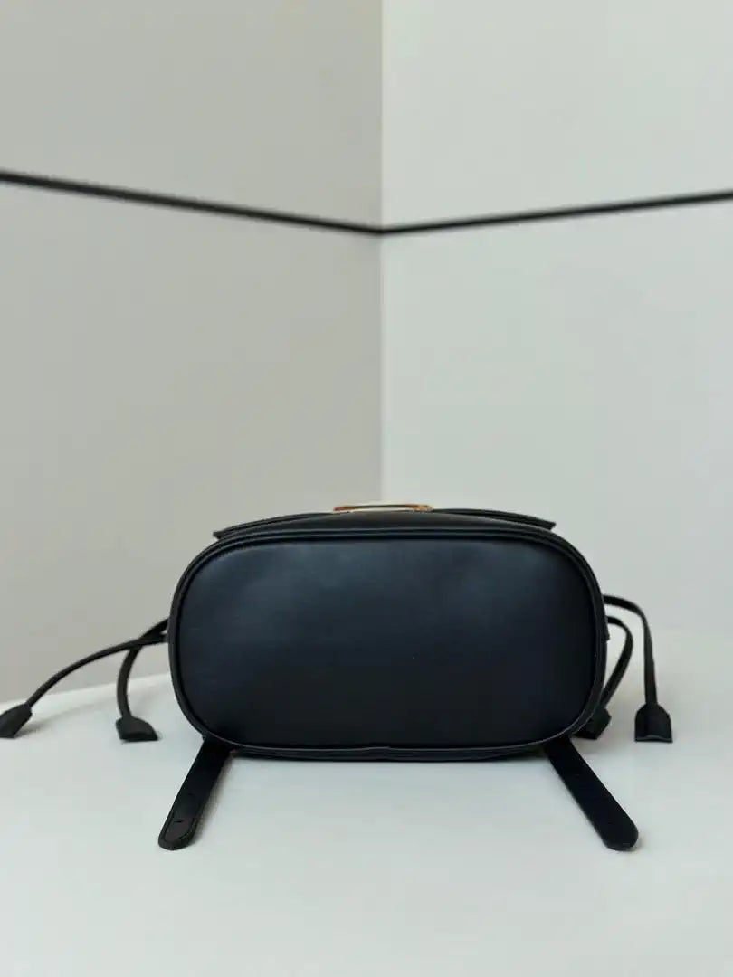 Fendi 8BZ057 Backpack Black leather backpack