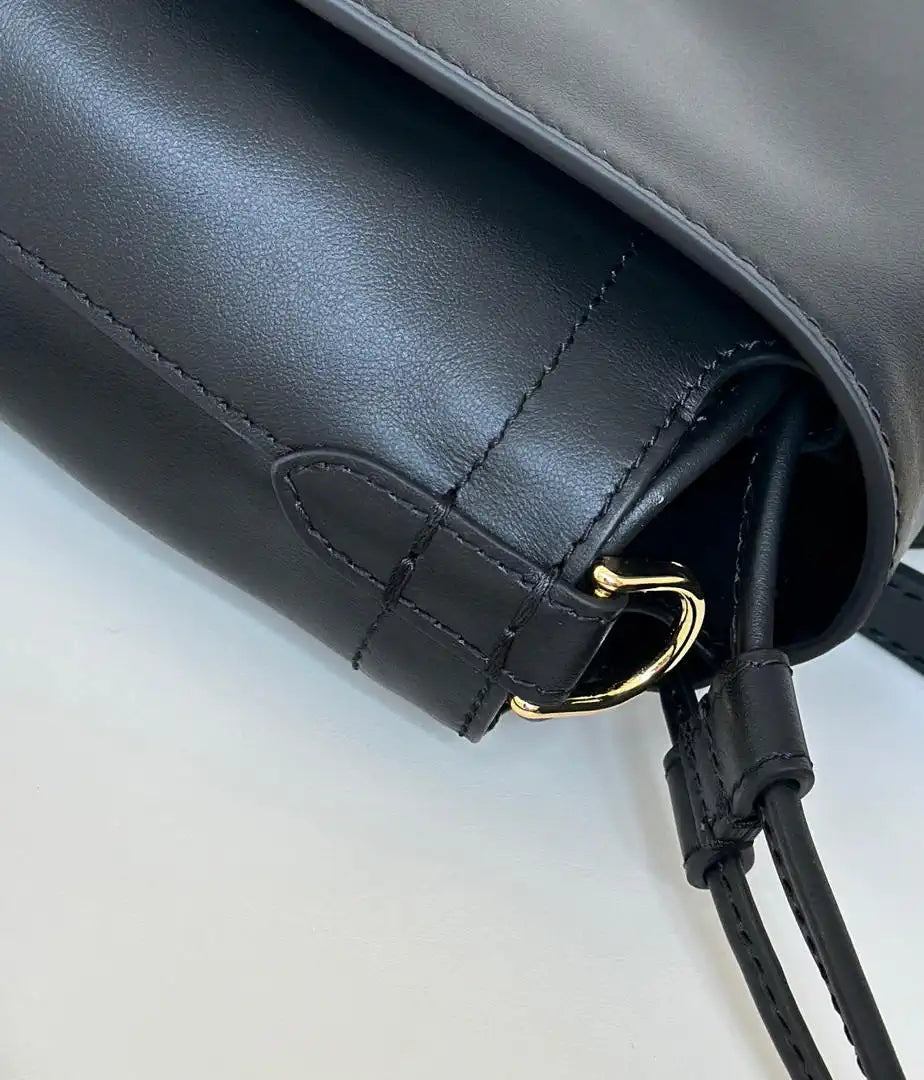 Fendi 8BZ057 Backpack Black leather backpack