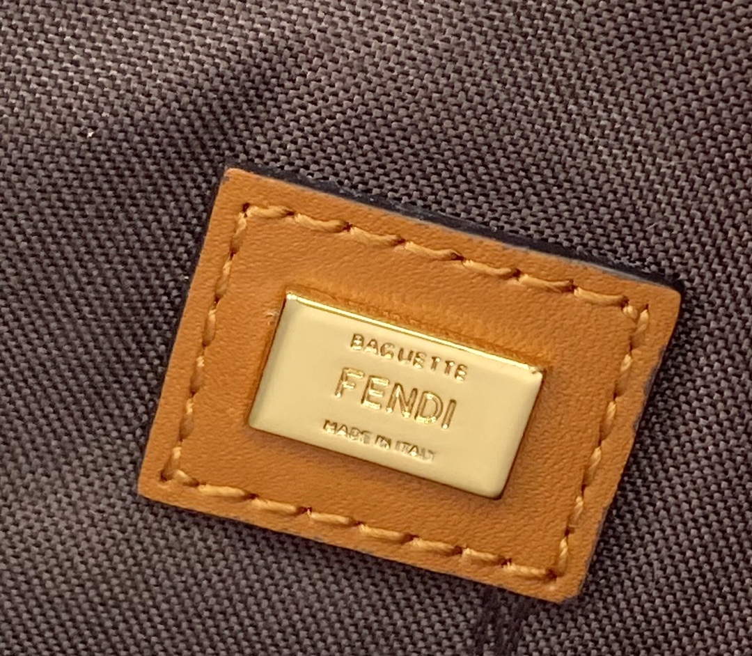 Fendi 8N0178AC9S Fendi logo flat pouch clutch 8370S Tan - Default Title - View 5