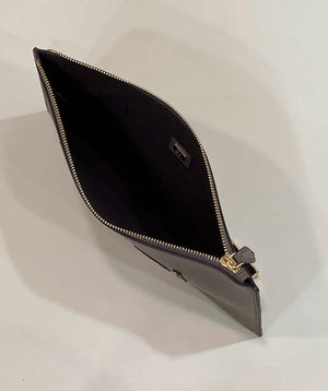 Fendi 8N0178AC9S Fendi logo flat pouch clutch 8370S Gray - Default Title - View 9