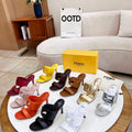 Fendi 8R8287 Baguette Slides Leather Yellow - 35 - View 1