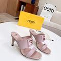 Fendi 8R8287 Baguette Slides Leather Pink - 35 - View 1