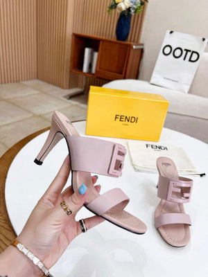 Fendi 8R8287 Baguette Slides Leather Pink - 35 - View 4