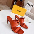 Fendi 8R8287 Baguette Slides Leather Orange - 35 - View 1