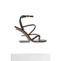 Fendi 8X8274 First Black nappa leather 95 mm high-heeled sandals - 35 - View 1