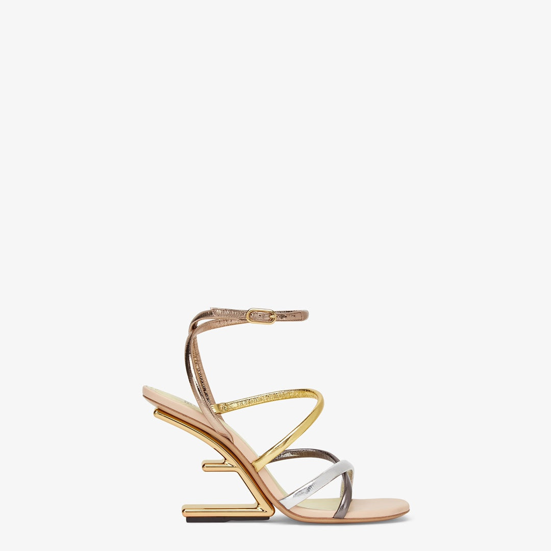 Fendi 8X8274 First Light Pink nappa leather 95 mm high-heeled sandals - 35 - View 1