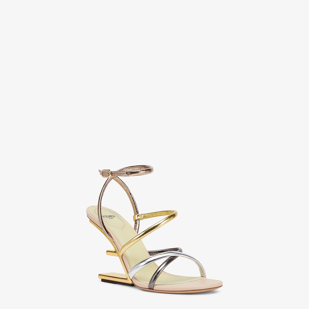 Fendi 8X8274 First Light Pink nappa leather 95 mm high-heeled sandals