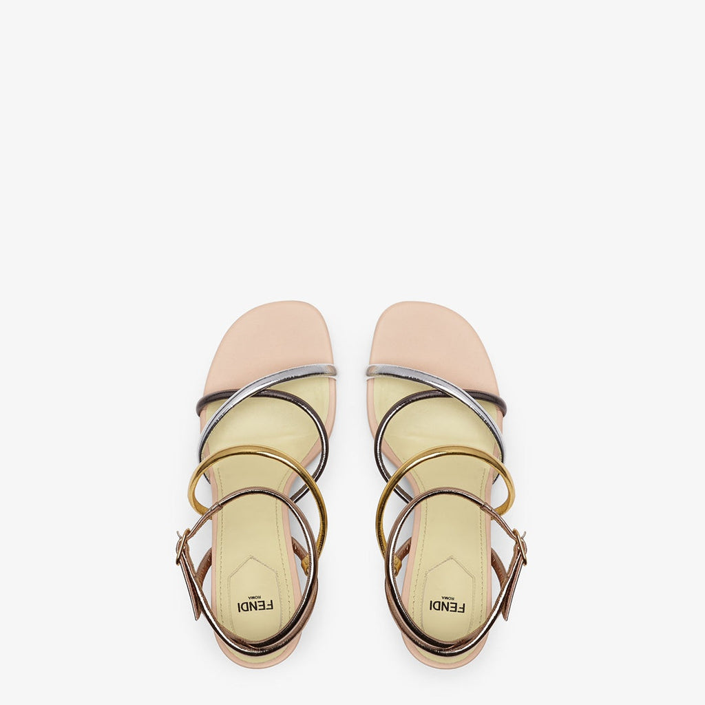 Fendi 8X8274 First Light Pink nappa leather 95 mm high-heeled sandals