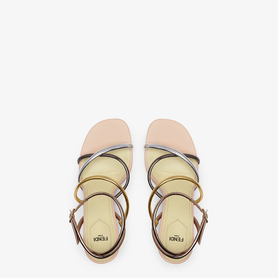 Fendi 8X8274 First Light Pink nappa leather 95 mm high-heeled sandals
