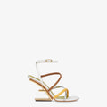 Fendi 8X8274 First White nappa leather 95 mm high-heeled sandals - 35 - View 1