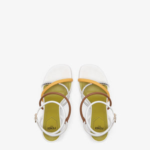 Fendi 8X8274 First White nappa leather 95 mm high-heeled sandals - 35 - View 3
