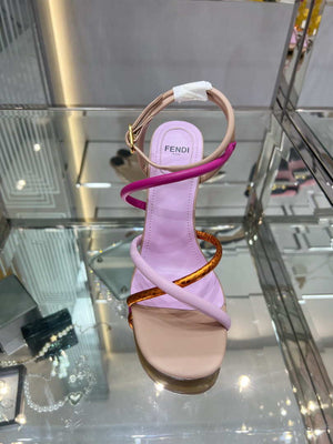 Fendi 8X8274 First Pink nappa leather 95 mm high-heeled sandals - 35 - View 4